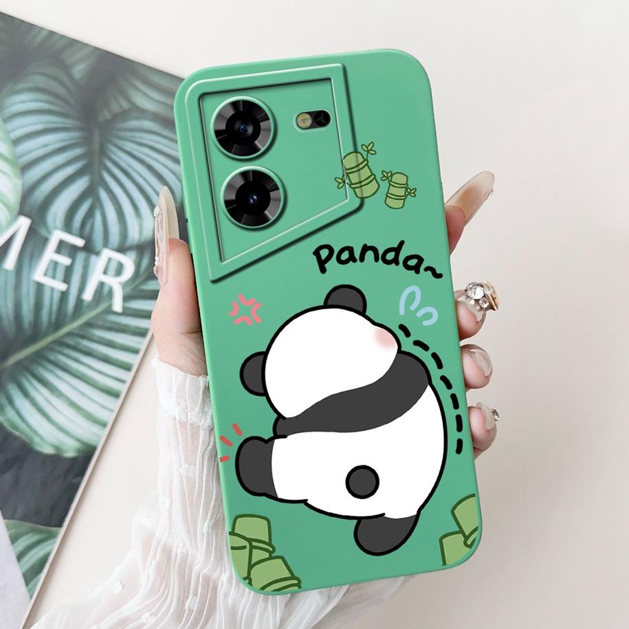 For Tecno Pova 5 Case Cute Cartoon Dinosaur Liquid Silicone Soft TPU Protective Back Cover For Tecno Pova 5 Pro Pova5 Case Funda