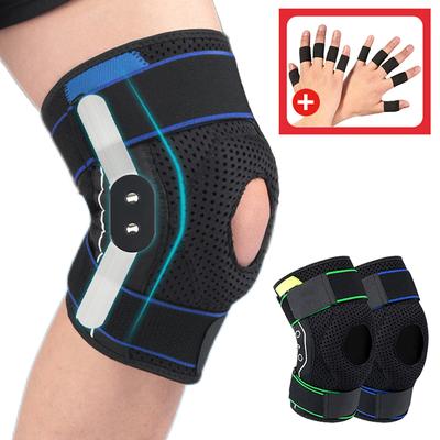1-częściowy zestaw ortez kolana regulowany oddychający stabilizator kolana orteza kolana z ochraniaczem rzepki ortopedyczny
