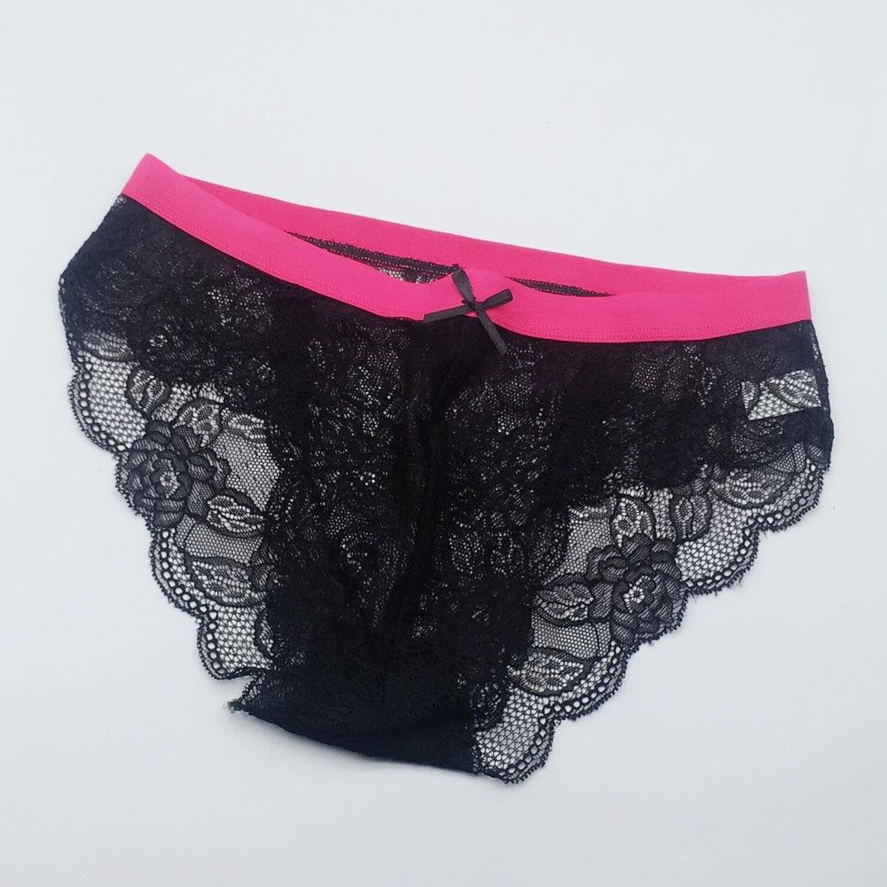 Sexy Unterwäsche-Wäsche-Frauen-transparente Spitze-Schriftsatz-Damen-Schlüpfer 6 PC/Menge