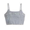 Womens/Ladies Jadine Striped Cropped Slim Tank Top