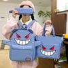 Three-piece Backpack Schoolbag For Primary And Middle School Students Large-capacity Backpack