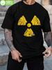 Retro Radioactive Emblem T-Shirt - Made from 100% 180Gsm Heavyweight Fabric, Worn Yellow Radiation W