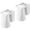 Film Hook Toothbrush Holder & Magnetic Tumbler [2-Pack] Tower White 1295x2 W7xD12xH10.4cm