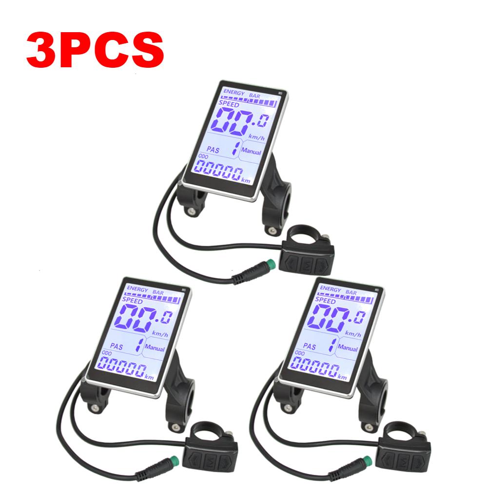 1/2/3PCS Electric Bike LCD Display Screen 24-48V Electric Scooter Speedmeter Electric Scooter Panel Screen Ebike Accessories New