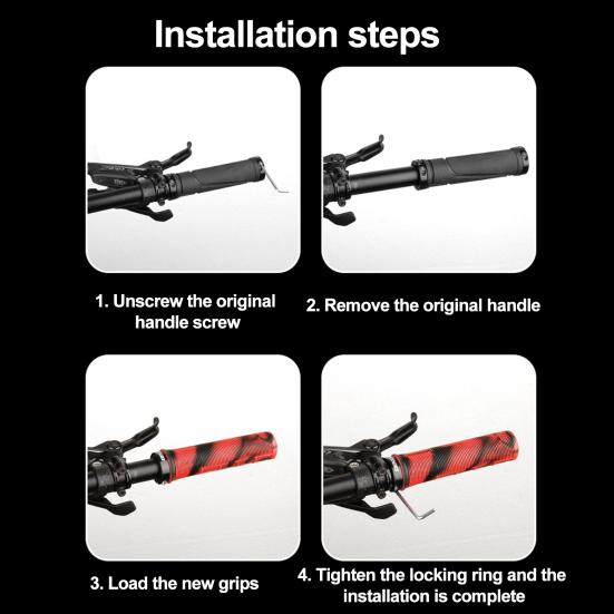 1 pár Měkký gumový kryt řídítek Kamufláž Potisk Měkké protiskluzové rukojeti na řídítka Ergonomický design MTB rukojeti řídítek