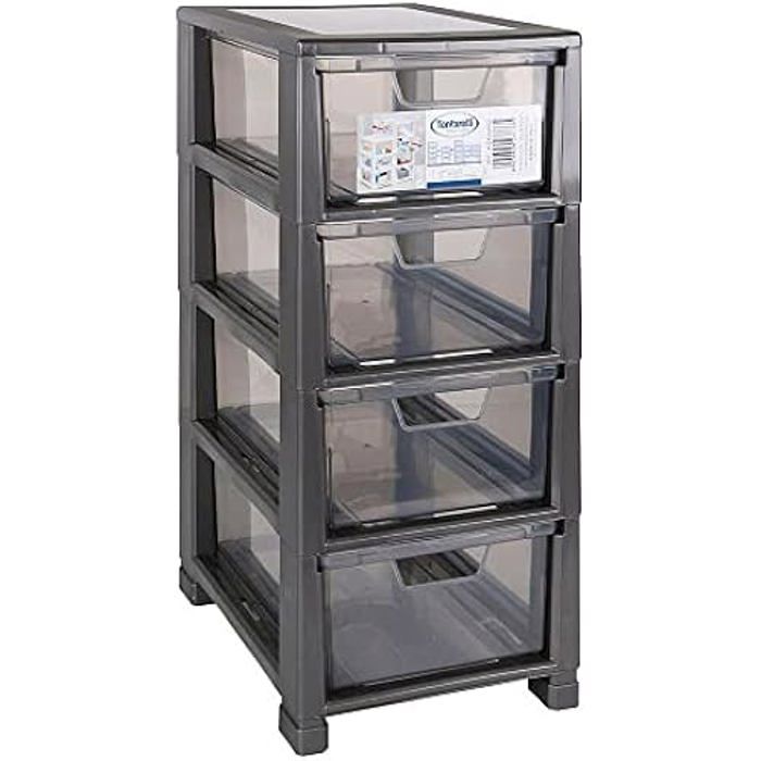 Commode Standard - TONTARELLI - Multicolore - 3 Tiroirs - Bois - Panneaux De Particules