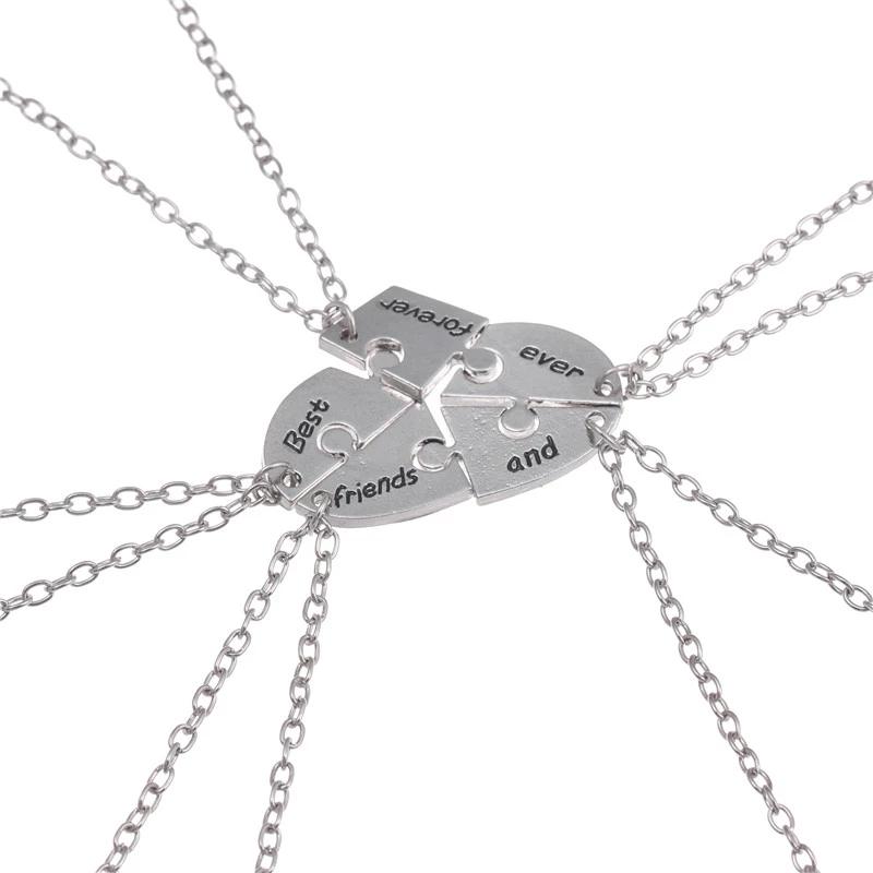 3/4 Pcs Star Moon Chain Best Friend Pendant Necklace Bff Sister Friendship Choker Men And Women Party Jewelry Accessories Gift