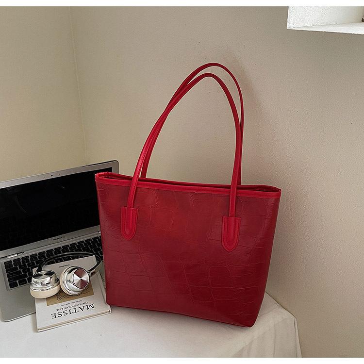 Leisure student soft surface large-capacity bag women's summer new high-end work commuter bag fashionable shoulder tote bag