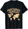 Professional Traveler Amazing World Map Design Tee Travel T-Shirt