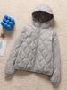 2025 Herbst/Winter Damen Kapuzen-Leichtdaunenjacke - Langarm, Lässig, Warm, Koreanischer Modestil.