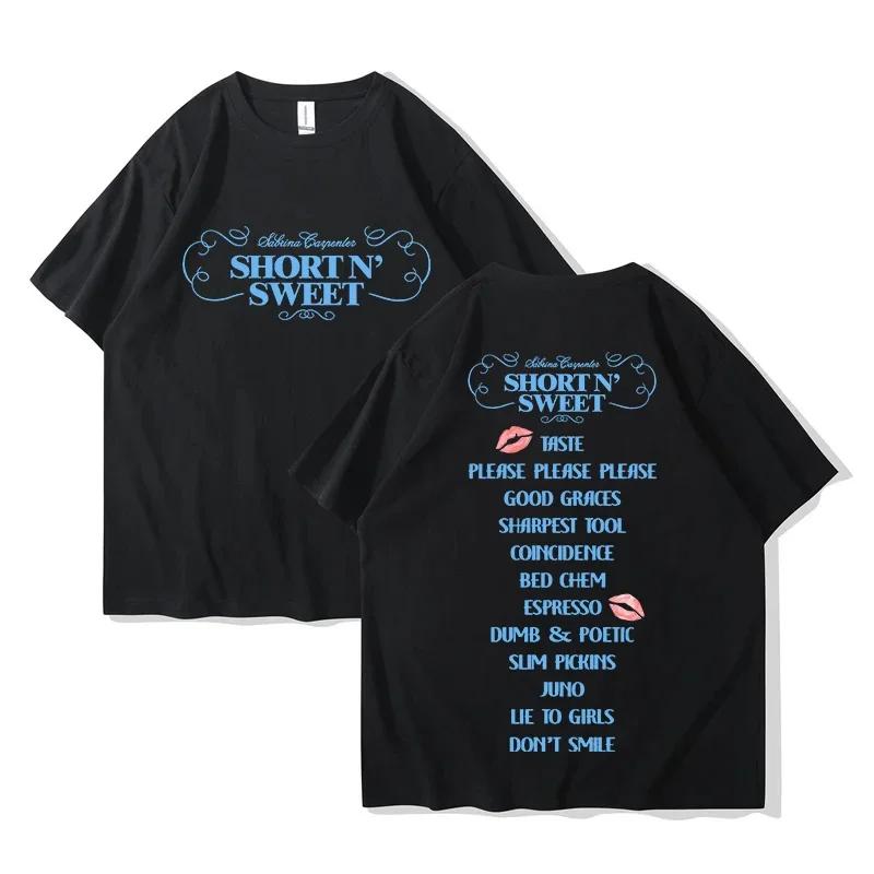Sabrina Carpenter Short N Sweet T Shirt Fashion Unisex Women Hip Hop Retro Taste Tour Tshirt Unisex Vintage Tee Shirts