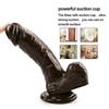 Brown Soft Penis Huge Big Dildo Realistic No Vibrator Suction Cup Sex Toys for Women Female Masturbation Adults Shop