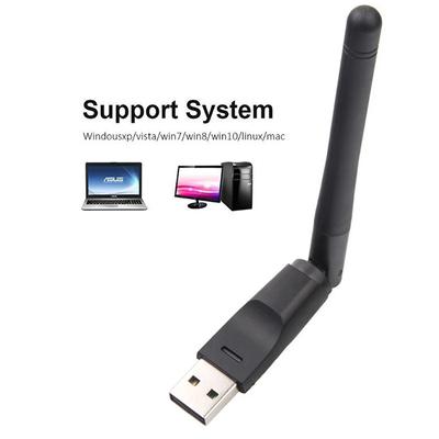 150Mbps Bezdrátová síťová karta Mini USB WiFi adaptér LAN Bezdrátový WiFi přijímač Dongle Anténa Pro PC Windows