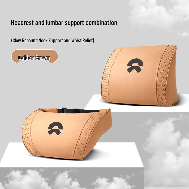 Nio ET5/ES6/ES8/EC6/ES7 Compatible Neck & Lumbar Support Pillow for All-Season Car Seat Comfort