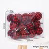 Elegant 7cm Black And White Checkered Christmas Ball Ornament Set For Festive Decor