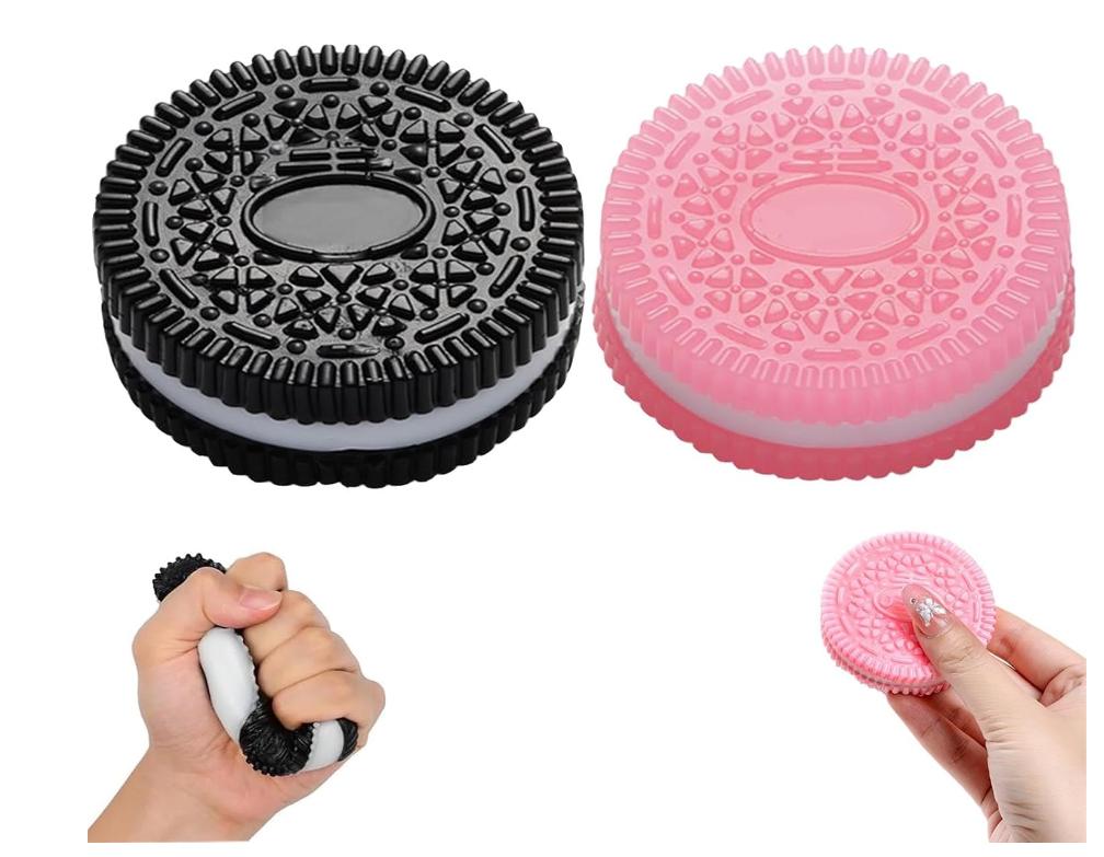 2 Pcs Squishy Sticky Cookie Squishies S, Fidget S, Ultra-Soft Squeeze S, Decompression , Pefect For Party &Holiday