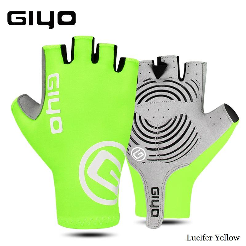 Giyo Breaking Wind Cyklistické rukavice bez prstů Protiskluzové cyklistické palčáky Závodní silniční kolo Rukavice MTB Biciclet Guantes Ciclismo