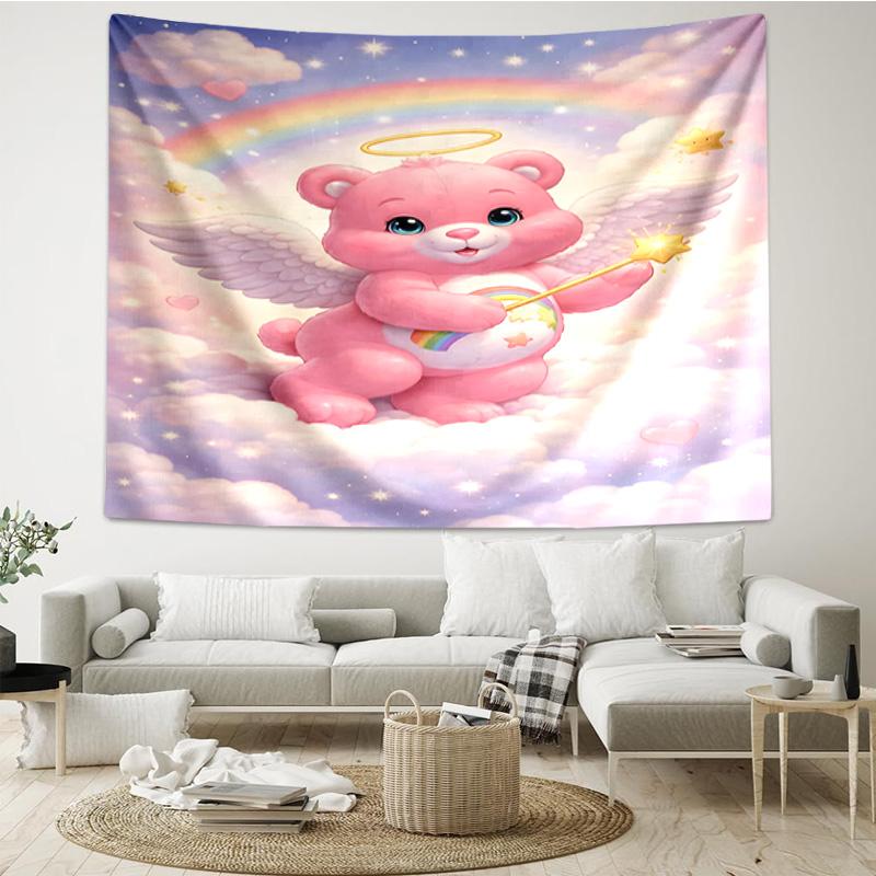 Love Bears Cozy Night Tapestry Hanging for Bedroom,Livingroom, Playroom,Decor Art Room Wall Tapestry Holiday and Birthday Gifts