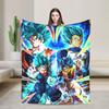 DBZ Vegeta Blue Goku Blanket Fleece Throw Blankets Summer Air Conditioning Printed Soft Warm Bedspreads,