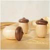 Walnut Solid Wood Toothpick Container Household Creative Cute Cartoon Acorn Toothpick Jar Portable Simple Toothpick Storage Box