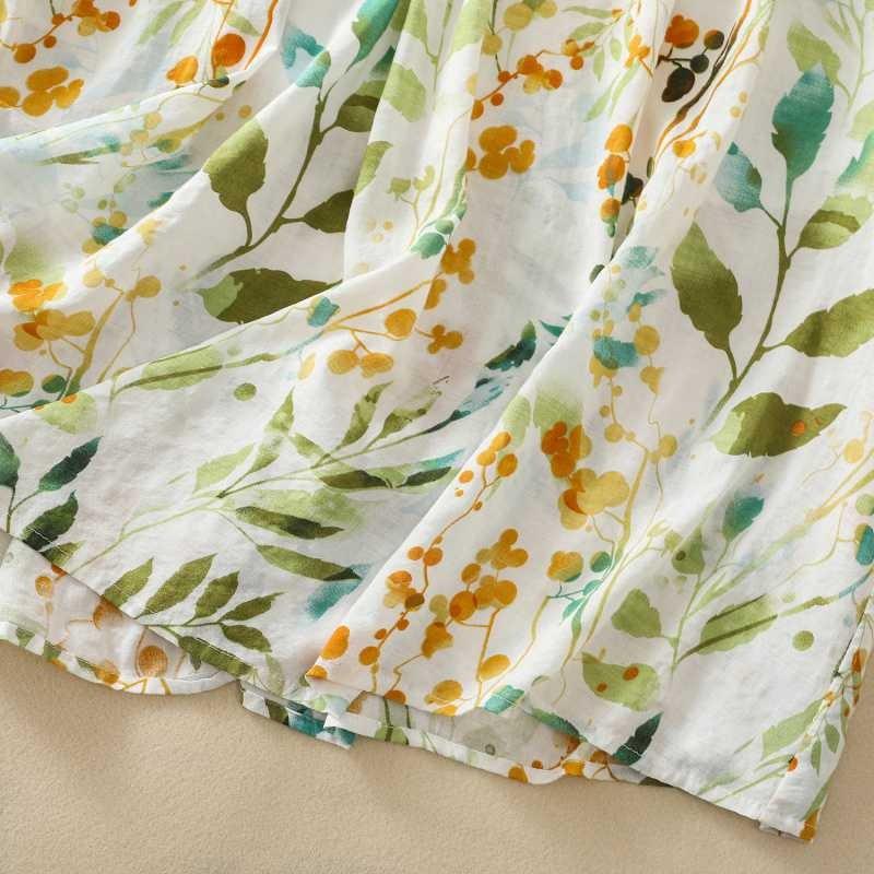 Summer A-Line Floral Big Hem Lined Half-body Skirt