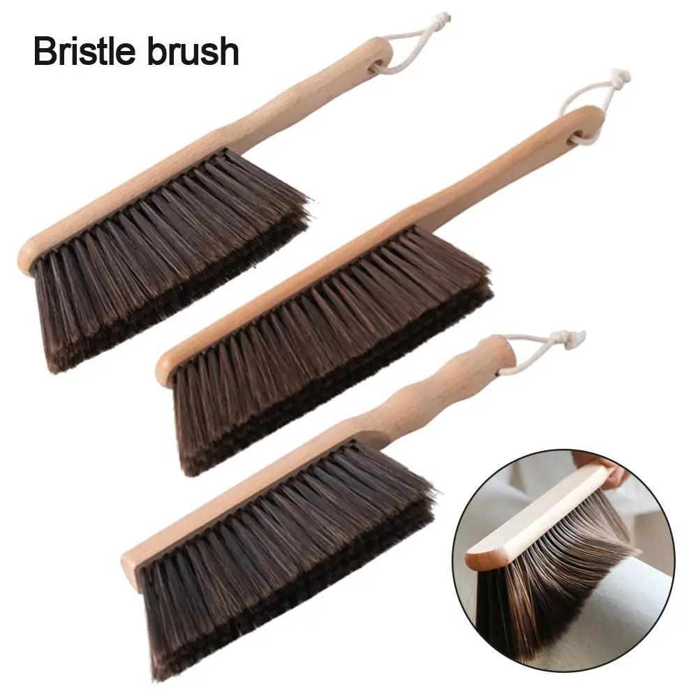 Natural Wood Bristles Soft Bristle Bed Brush Anti Static Multi Surface Cleaning Brush for Bed Sofa Dusting Brush Kitchen Eco Fri