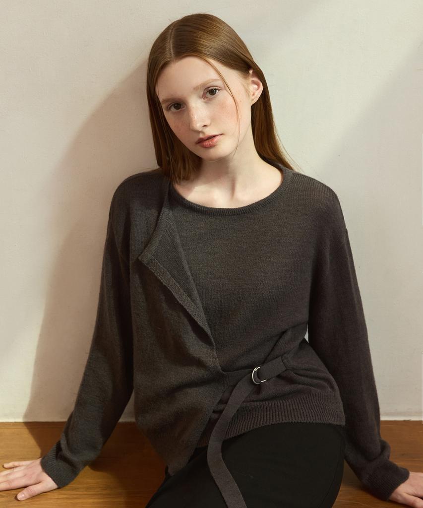 ADAUL Bouckle Lap Modern Knit - Charcoal