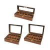 Elegant Wooden Watch Box With Soft Lining And Visible Top Holds 6 10 Or 12 Timepieces Minimalist Watch Organizers