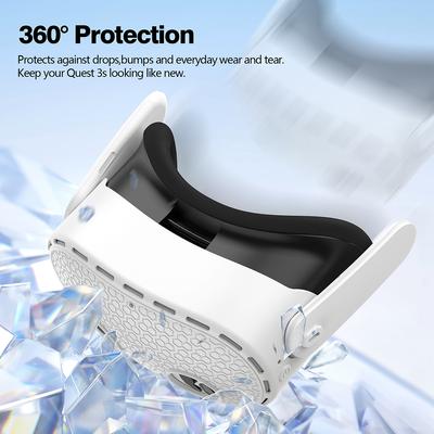 Protective Cover Controller Grips VR Shell Cover VR Silicone Case Face Cover Lens Cover for Meta Quest 3S VR Accessories