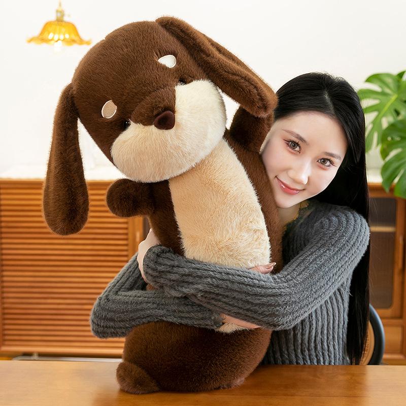 Cute dachshund long throw pillow sofa pillow plush toy girl sleeping doll big doll dog dog doll