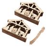 A Top Quality Jesus Manger Wooden Hanging Pendants House Shape Christmas Tree Decorations Religious Wood Gifts for Home Cafe