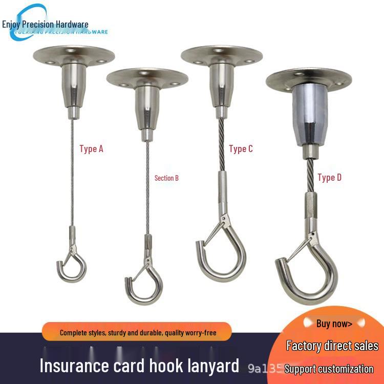 

Round Plate Anti-Fall Pendant Hook with Pull Cord for Exhibition or Picture Hanging Disc Code + 4mm Pressed Hook [0.5m]