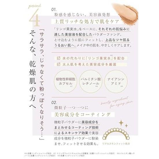 EXBEAUTE Official Beauty Liquid Powder Foundation Vision Silk Pore Cover Sweat Oil Resistant Long-lasting Made Japan Domestic (Ochre 02 Natural Case)