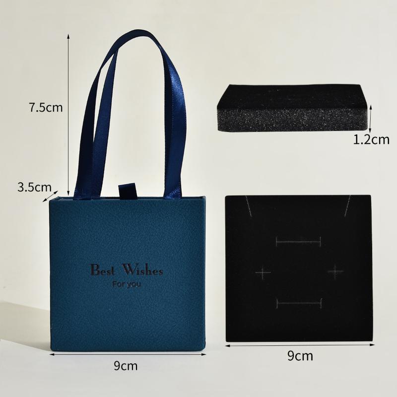 Handheld Jewelry Box Paper Pull-Out Drawer Jewelry Case Travel Portable Ring Earrings Necklace Gifts Packageing Storage Boxes
