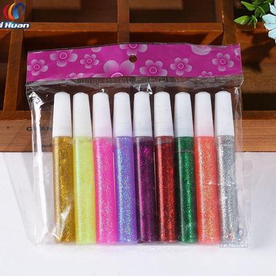 Creative Colorful Glitter Glue Pens (10-Pack) for DIY & Kindergarten Projects