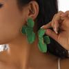 Ingemark Bohemian Colorful Oil Drip Metal Stud Earrings Women Bridal Trendy Elegant Petal Flower Piercing Earrings Y2K Jewelry