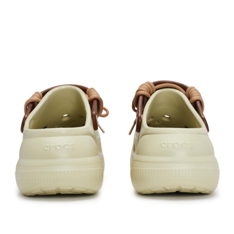 Crocs Crush Clog 811 Made Caramel Boiled Dream Biscuits Bread Afternoon Tea Series Hole Shoes Unisex Bone White Gift Box Model