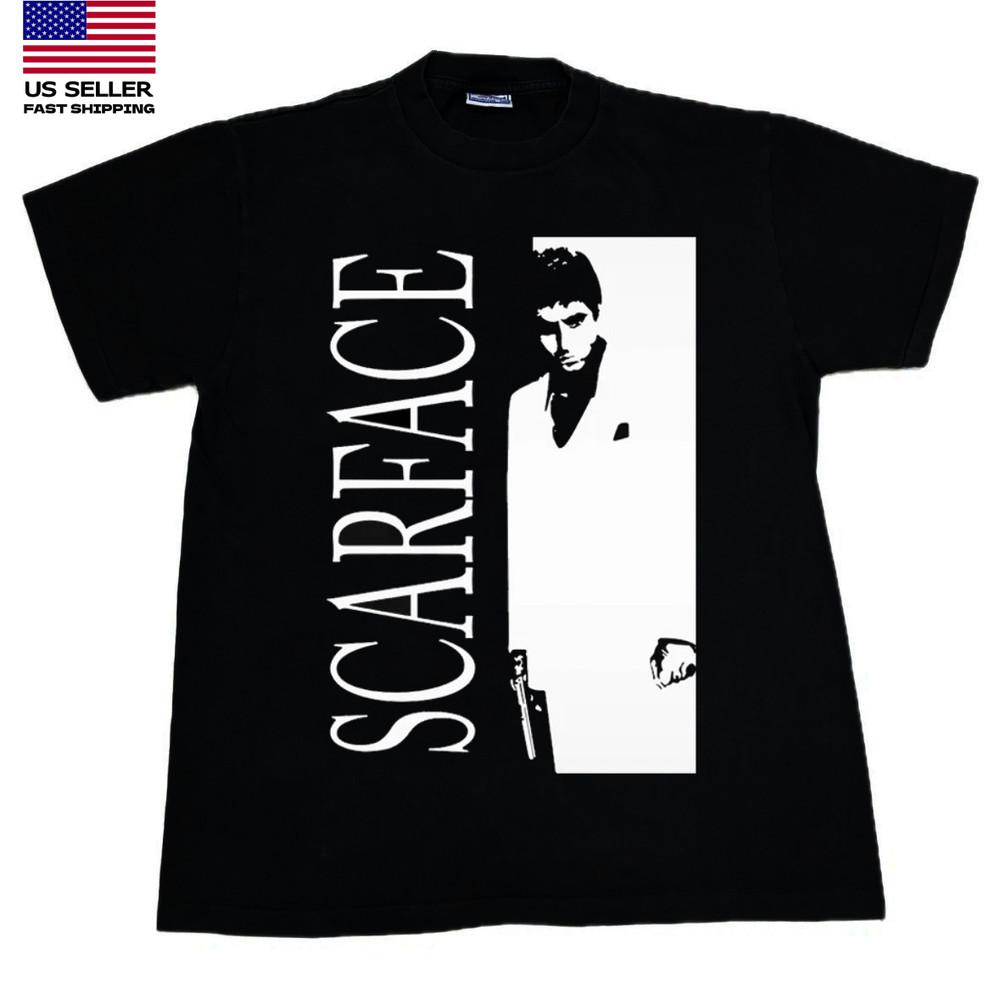 НОВЫЙ Лицо со шрамом , Футболка Тони Монтана, Футболка Аль Пачино, Футболка с фильмом Лицо со шрамом Унисекс XXL