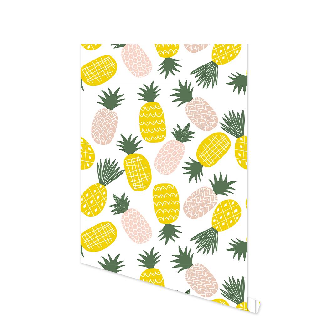 

Желтые ананасы самоклеящиеся обои мультяшные обои peel and stick водонепроницаемые съемные контактная бумага для декора детской комнаты 3mx45cm