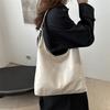 Large-capacity commuting new winter popular solid color simple texture casual shoulder underarm tote bag women
