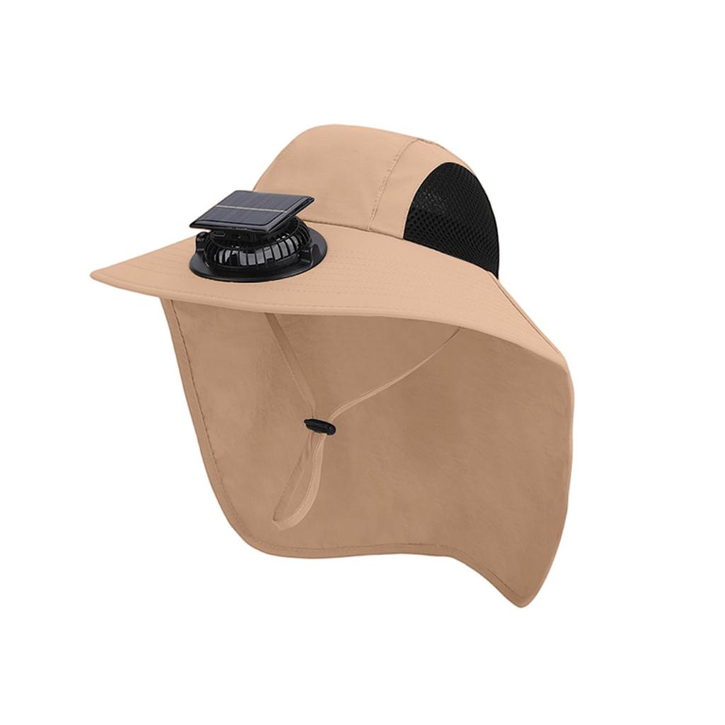 Outdoor Mountaineering Fishing Sun Hat With Large Solar Fan