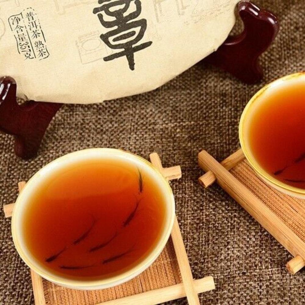 Yunnan Puerh Tea Lao Ban Zhang Ancient Tree 357g Ripe Puerh Tea Cake