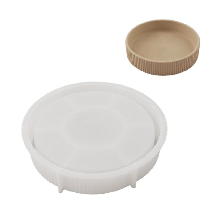 Silicone Candle Holder Mold Candle Plate Mold Jewelry Tray Molds Storage Tray Moulds Silicone Texture for Crafting Lover