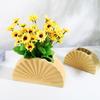 Fan-shaped Art Vase Flowerpot Ceramic Hydroponic Vase Flower Arrangement Home Decor Desktop Ornaments Garden Decoration