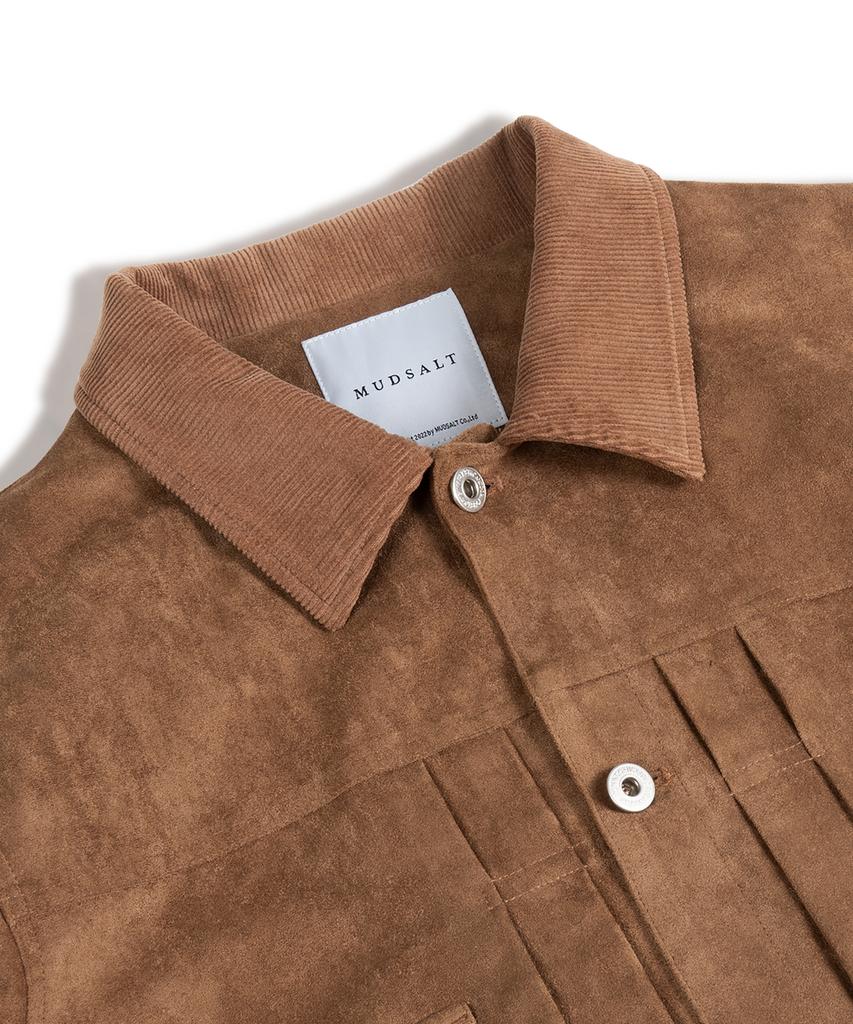 Mudsalt Suede Trucker Jacket Type 2. Camel