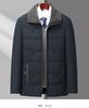 Woodpecker Dad Winter Coat: Velvet-Thickened Down Cotton Jacket for Middle-Aged & Elderly, Lapel Design, Warm Cotton Clothing.