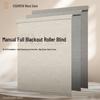 Xidamen No-Drill Cordless Blackout Roller Blinds - Imitation Linen Sunshade for Bedroom - Modern and Simple Design