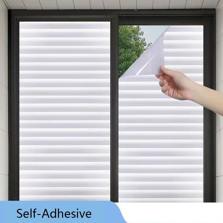 

Самоклеюча Статична Електрика Товсті Жалюзі Віконна Плівка Скло Приватність Наклейка Вікна Ванної & Туалету, Світлопропускна Але Непрозора 30cm*2m