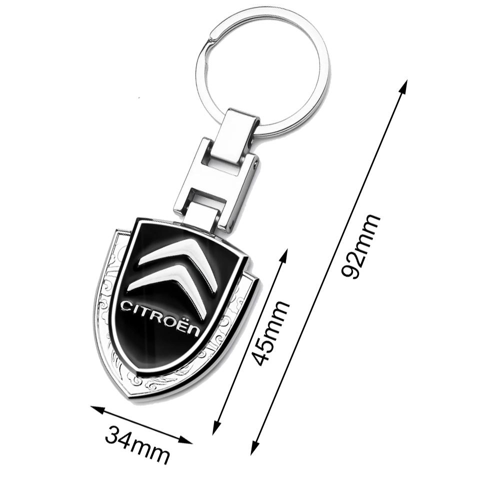 For Citroen C4 C-Elysee C2 C6 C4L Picasso C3 Aircross C5 Aircross 3D Alloy Car Styling Keychain Key Rings Pendants valve cap xkdf64