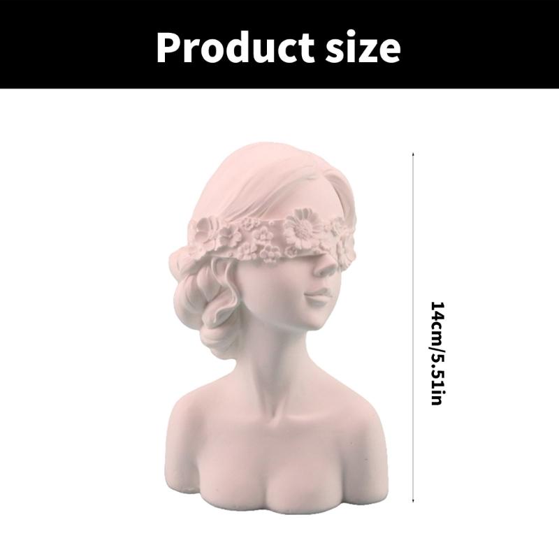 Sturdy Resin Covered Necklace Bust Portable Jewelry Organization Home Accessory Necklace Display Rack Decoration